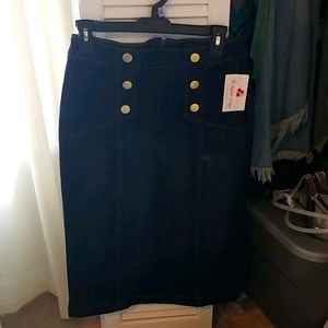 Below the Knee Denim skirt